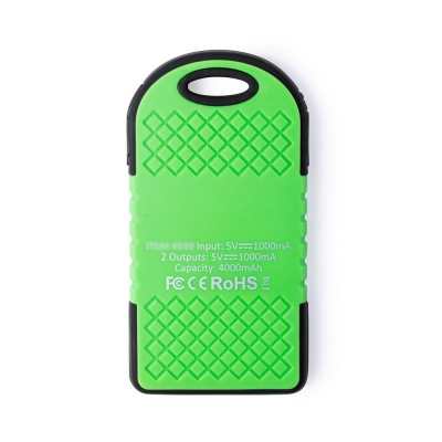 Wodoodporny power bank 4000 mAh, ładowarka słoneczna