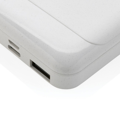 Power bank 5000 mAh, plastik z recyklingu