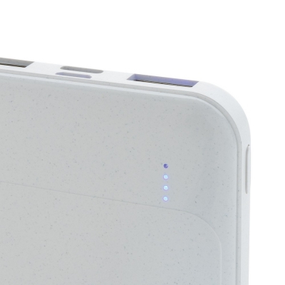 Power bank 5000 mAh, plastik z recyklingu