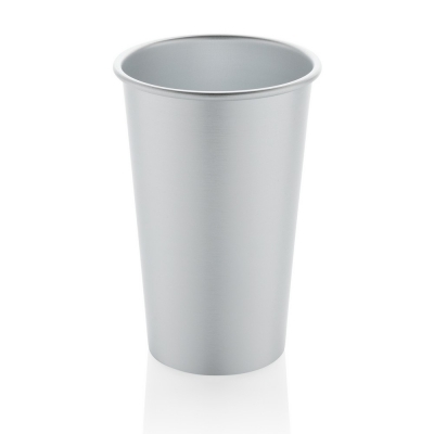 Lekki kubek podróżny 450 ml Alo, aluminium z recyklingu