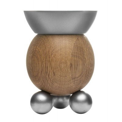 Oval oak świecznik