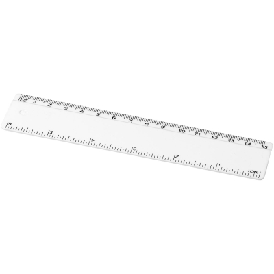 Linijka Renzo o długości 15 cm wykonana z tworzywa sztucznego