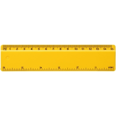 Linijka Renzo o długości 15 cm wykonana z tworzywa sztucznego