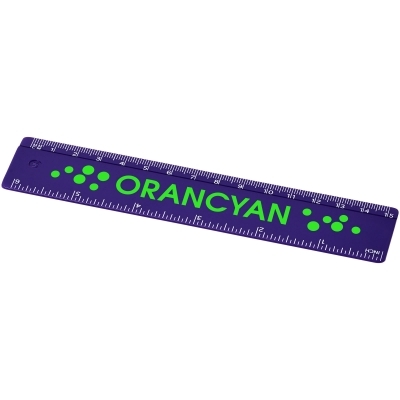 Linijka Renzo o długości 15 cm wykonana z tworzywa sztucznego