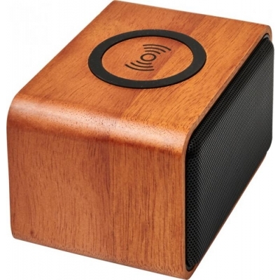 Głośnik Wooden z bezprzewodową ładowarką indukcyjną