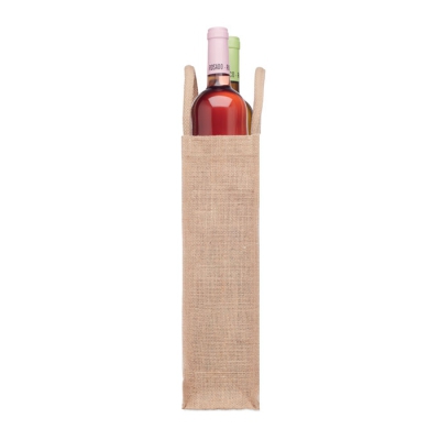 Jutowa torba na wino/2 butelki