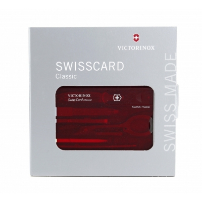 SwissCard Classic czerwony transparentny