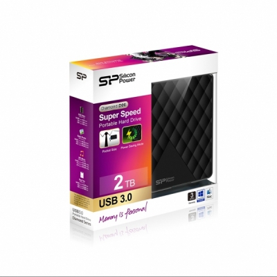 Przenośny dysk USB 3.0 Silicon Power Diamond D06 2TB, czarny