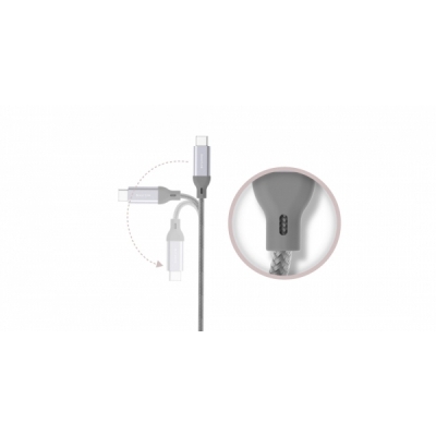 Nylonowy kabel do transferu danych LK30 Typ - C Quick Charge 3.0