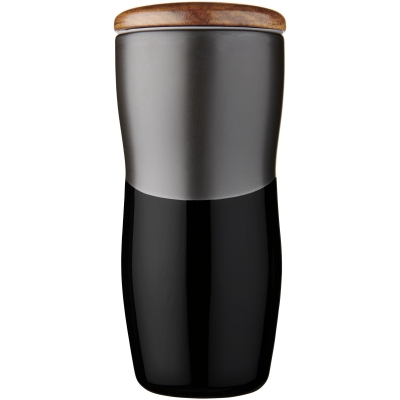 Dwuwarstwowy kubek ceramiczny Reno o pojemności 370 ml