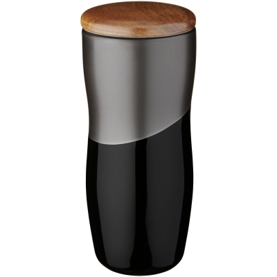 Dwuwarstwowy kubek ceramiczny Reno o pojemności 370 ml