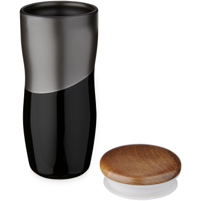 Dwuwarstwowy kubek ceramiczny Reno o pojemności 370 ml