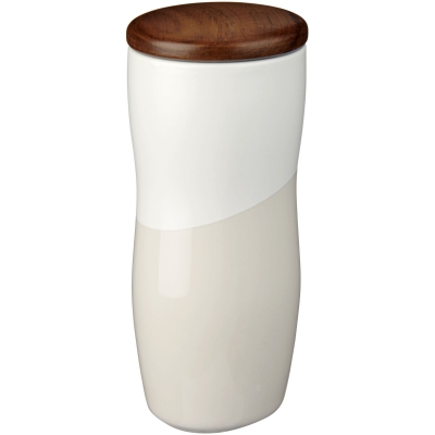 Dwuwarstwowy kubek ceramiczny Reno o pojemności 370 ml