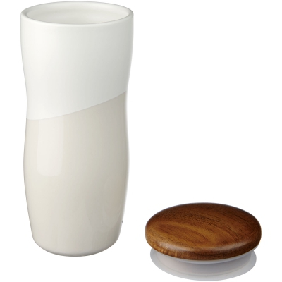 Dwuwarstwowy kubek ceramiczny Reno o pojemności 370 ml