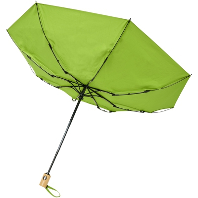 Składany, automatycznie otwierany/zamykany parasol Bo 21” wykonany z plastiku PET z recyklingu