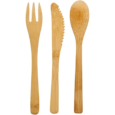 Zestaw sztućców z drewna bambusowego Celuk