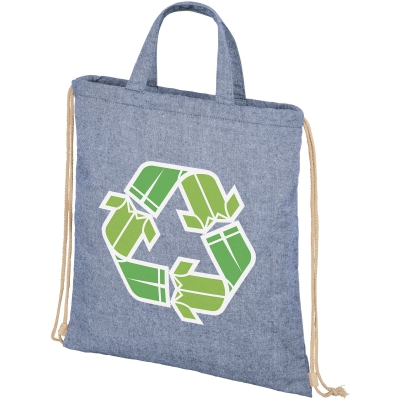 Plecak Pheebs z bawełnianym sznurkiem ściągającym z recyklingu o gramaturze 210 g/m²
