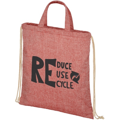 Plecak Pheebs z bawełnianym sznurkiem ściągającym z recyklingu o gramaturze 210 g/m²