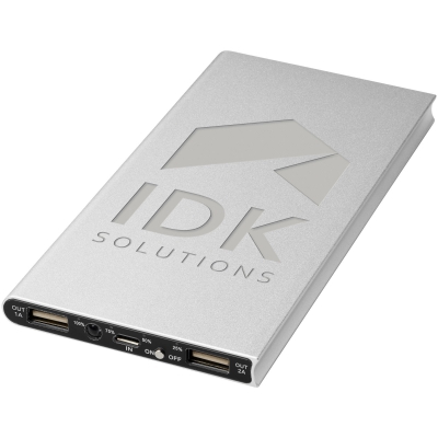 Aluminiowy powerbank Plate 8000 mAh