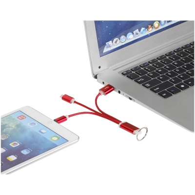 Kabel do ładowania 3w1 Metal z kółkiem na klucze