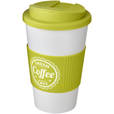 Americano® 350 ml tumbler with grip & spill-proof lid