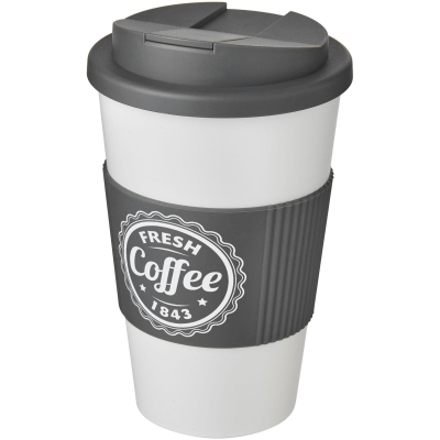 Americano® 350 ml tumbler with grip & spill-proof lid