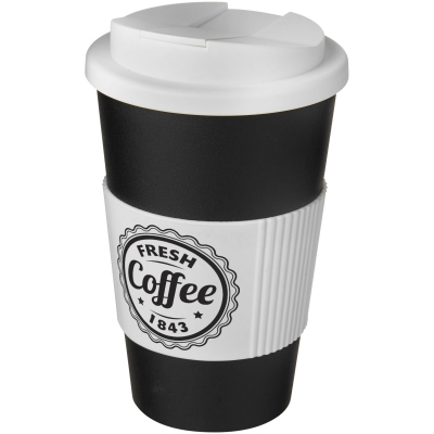 Americano® 350 ml tumbler with grip & spill-proof lid