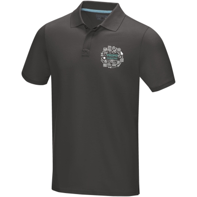 Męska organiczna koszulka polo Graphite z certyfikatem GOTS
