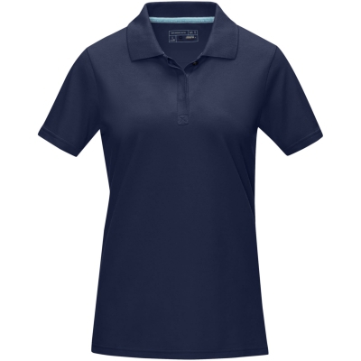 Damska organiczna koszulka polo Graphite z certyfikatem GOTS