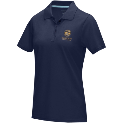 Damska organiczna koszulka polo Graphite z certyfikatem GOTS