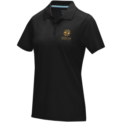 Damska organiczna koszulka polo Graphite z certyfikatem GOTS