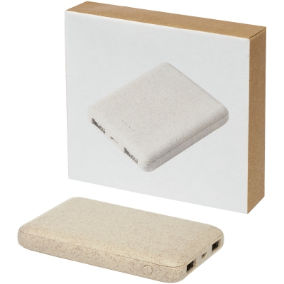 Powerbank Asama o pojemności 5000 mAh ze słomy pszenicznej