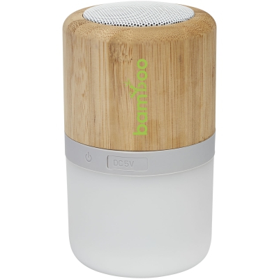 Bambusowy głośnik Bluetooth® Aurea z podświetleniem