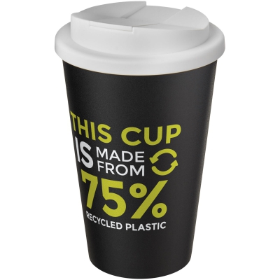 Kubek Americano® Eco z recyklingu o pojemności 350 ml z pokrywą odporną na zalanie