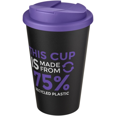Kubek Americano® Eco z recyklingu o pojemności 350 ml z pokrywą odporną na zalanie