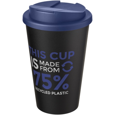 Kubek Americano® Eco z recyklingu o pojemności 350 ml z pokrywą odporną na zalanie