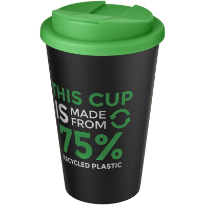 Kubek Americano® Eco z recyklingu o pojemności 350 ml z pokrywą odporną na zalanie