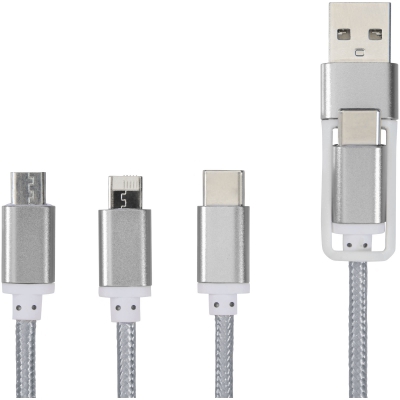 Kabel do ładowania 3 w 1 z podwójnym wejściem Versatile
