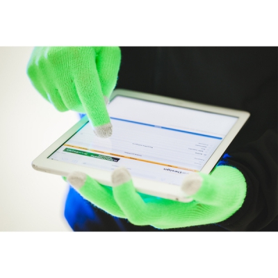 Rękawiczki Touch Control do urządzeń sterowanych dotykowo, zielony