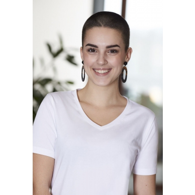 V-neck lady