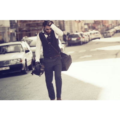 Koszula "purple bow" 46 slim fit