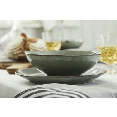Nature głęboki talerz, 18 cm, 2-pak, zielony