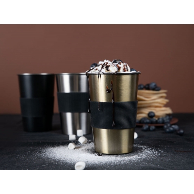 Kubek stalowy, złoty 2-pak 500 ml