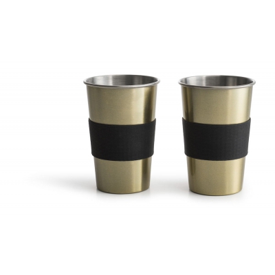 Kubek stalowy, złoty 2-pak 500 ml