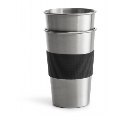 Kubek stalowy, srebrny 2-pak 500 ml