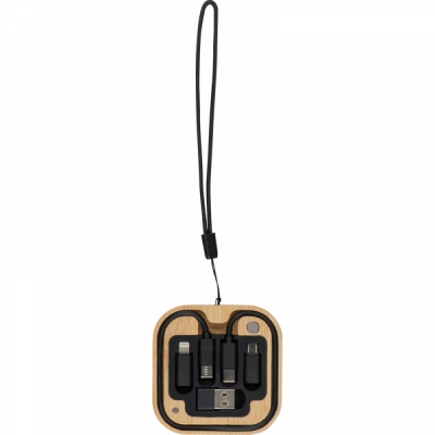 Kabel 4 w 1 w drewnianej obudowie