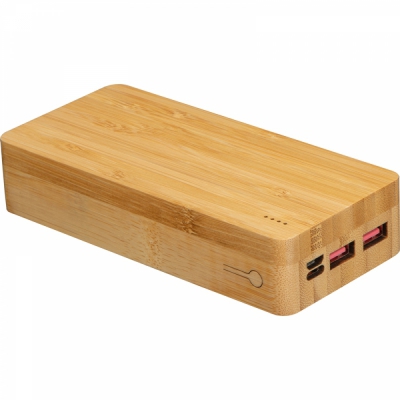 Power bank bambusowy 20 000 mAh