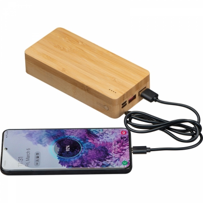 Power bank bambusowy 20 000 mAh