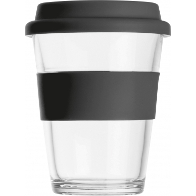 Szklany kubek z pokrywką 300 ml