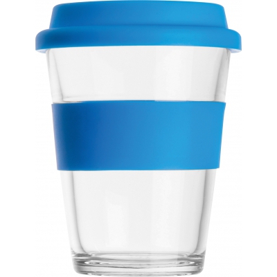 Szklany kubek z pokrywką 300 ml